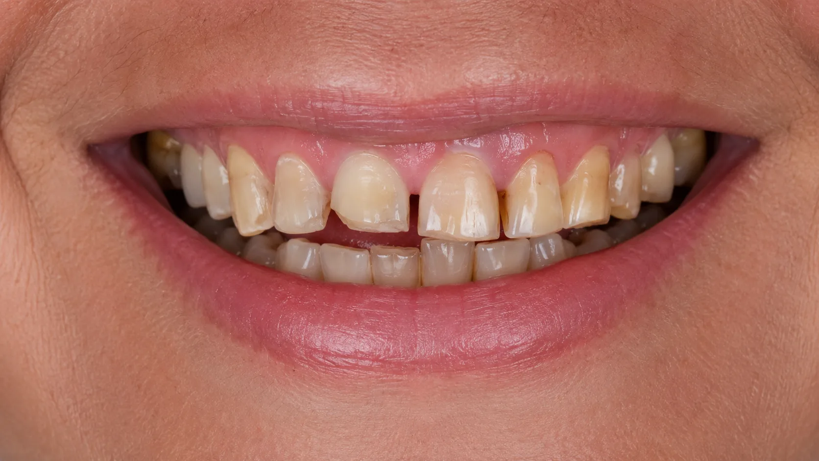 Antes — Carillas y armonía de sonrisa